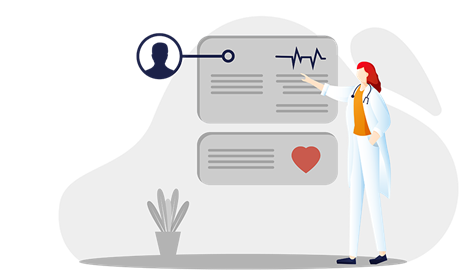 Itelis rešitve za zdravstvo ilustracija